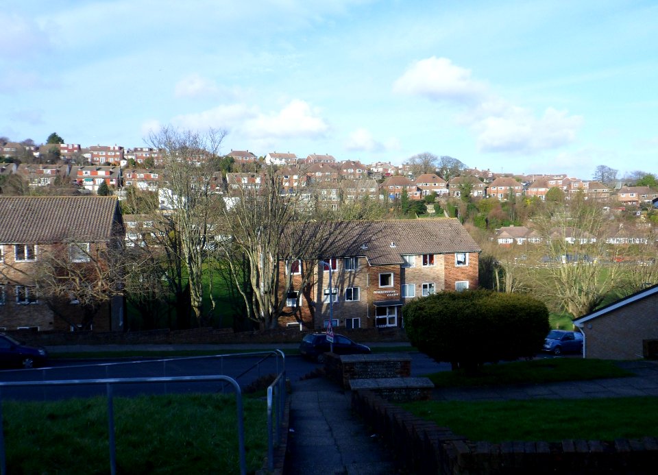 Northward view from outside Church of the Ascension, Westdene (February 2014)