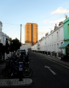 Northward view along Kensington Place, Brighton (November 2011)