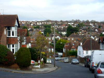 Northward view along Nevill Way, Hove (November 2013) (1)