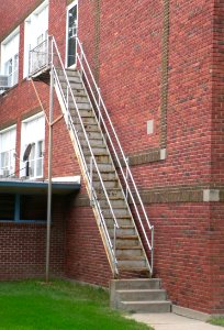 Northern Valley school (Long Island, KS) S fire escape 1