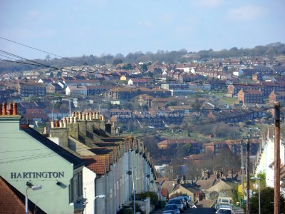 Northward view along Whippingham Road (towards Hollingdean), Elm Grove, Brighton (April 2013) (2)