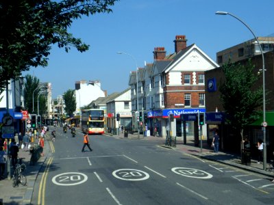 Northward view along London Road, Brighton (August 2013) (2)
