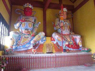 Northern King Duowentian and Western King Guangmutian in the Hall of Four Heavenly Kings, Xixin Chan Temple