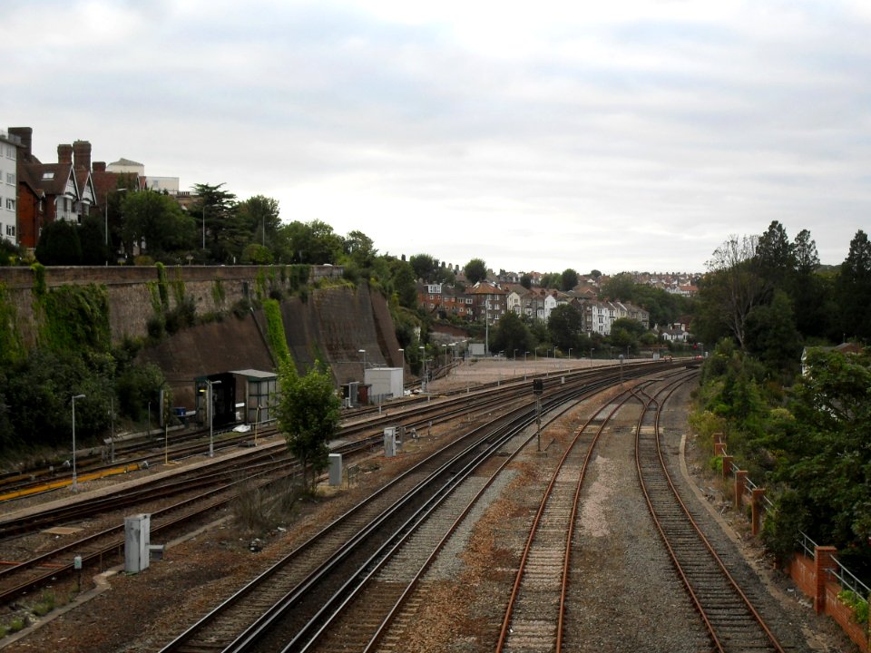 Northward view of Brighton Main Line from Dyke Road Drive, Brighton (September 2010) (3)