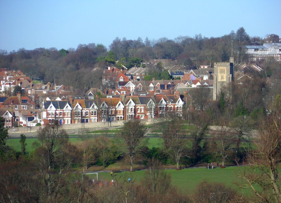 Northward view from Stanford Road, Prestonville, Brighton (December 2013) (1)