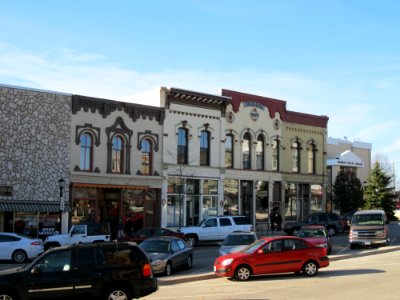 North half of the east side of Courthouse Square, Monroe Commercial District