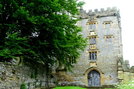 Northwest Tower (principal entrance) - Haddon Hall - Bakewell, Derbyshire, England - DSC02447