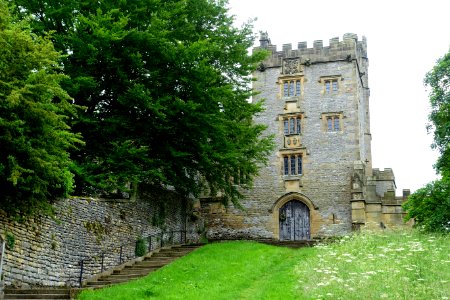 Northwest Tower (principal entrance) - Haddon Hall - Bakewell, Derbyshire, England - DSC02444