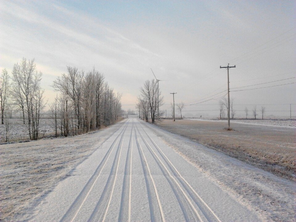 Québec winter white landscape