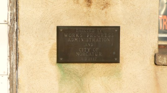 Norcatur, Kansas 1937 city hall WPA plaque 1