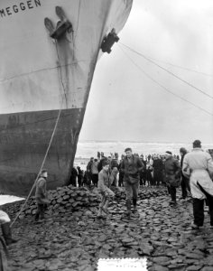 Noors schip Ss. Franeggen op Hondsbosche Zeewering Petten, Bestanddeelnr 904-9073