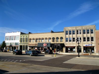 North side of Courthouse Square, Monroe Commercial District