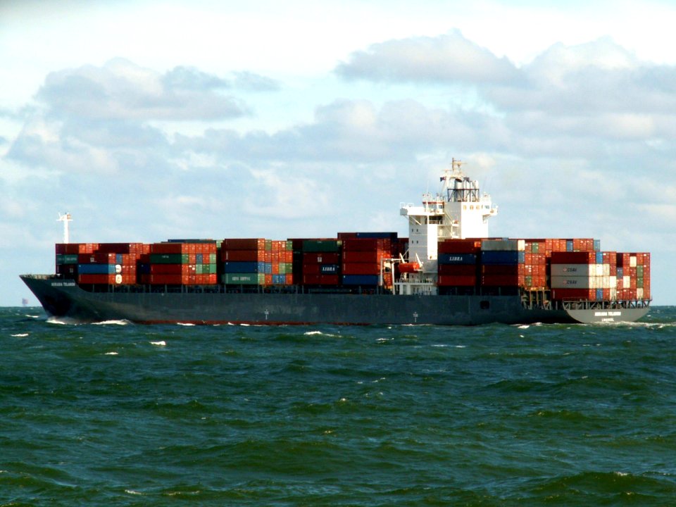 Norasia Telanon, leaving Port of Rotterdam, Holland 10-Aug-2005
