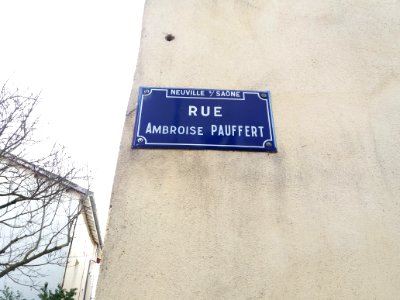 Neuville-sur-Saône - Rue Ambroise Pauffert - Plaque