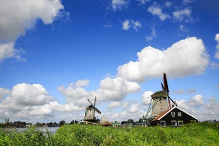 Netherlands windmill village windmill