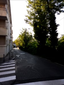 Neuville-sur-Saône - Rue François Vergnais, vers l'ouest, depuis la rue Aristide Briand