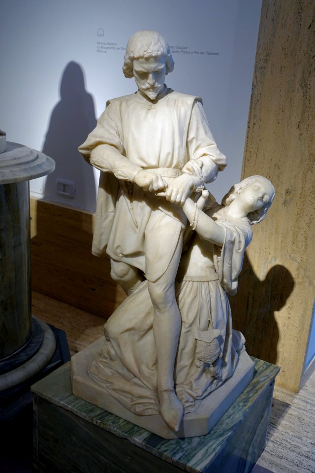 Nello della Pietra and Pia de' Tolomei, by Alfonso Balzico, 1868 - Galleria nazionale d'arte moderna - Rome, Italy - DSC05432