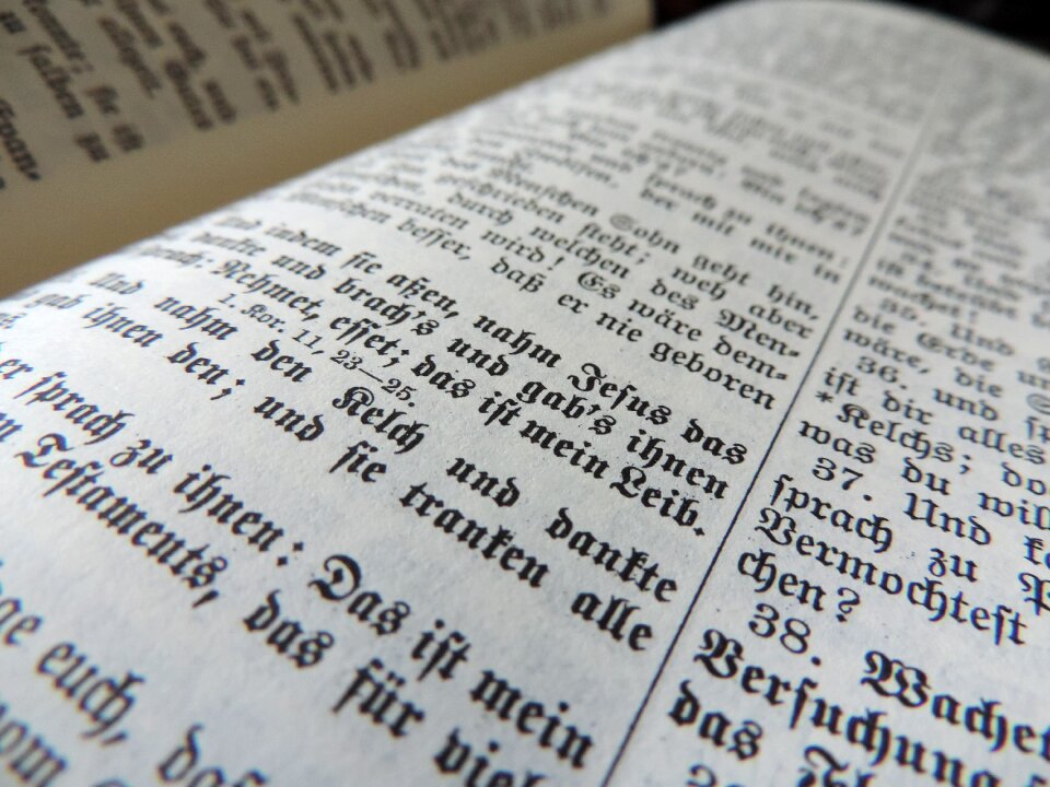 Word of god religion close up