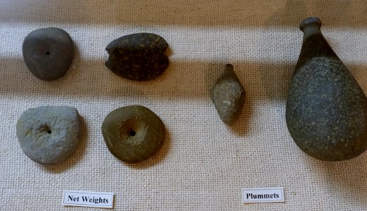 Net weights and plummets - Bielski-Bent collection, found in southeastern Massachusetts - Robbins Museum - Middleborough, Massachusetts - DSC03739