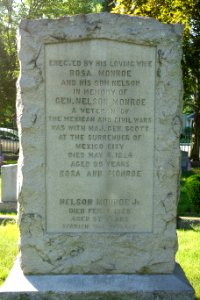 Nelson Monroe monument - Mt. Pleasant Cemetery, Arlington, MA - DSC06613