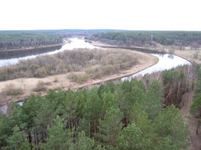 Nemunas from Merkinė Observation Tower, 2016 02