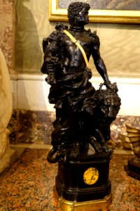 Negro hunter, 1 of 2, by Giovanni Campi after a model by Francesco Duquesnoy, 1651-1653, pietra di paragone, gilt metal - Galleria Borghese - Rome, Italy - DSC04775