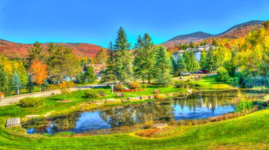 Fall autumn pond photo