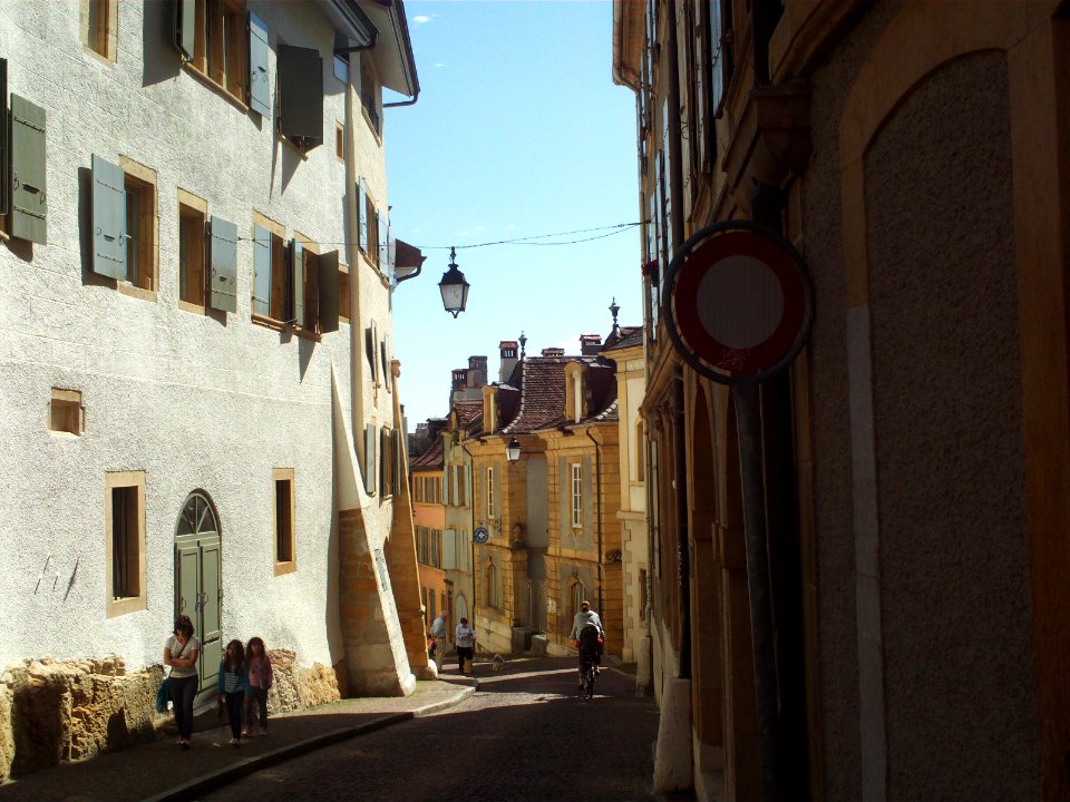 Neuchâtel Looking down Rue du château