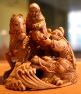 Netsuke by Ono Ryomin, Kosekiko and Choryo, LACMA photo