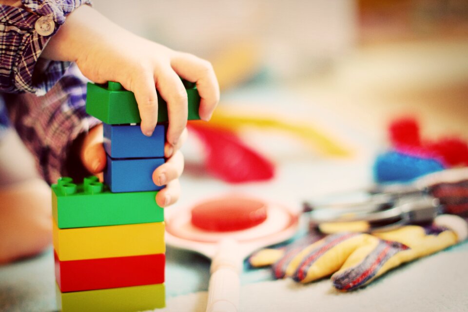 Blocks wooden blocks kindergarten photo