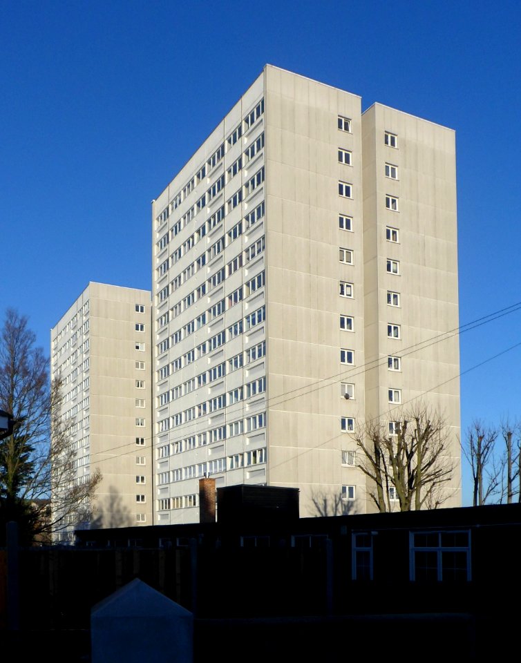 Nettleton Court and Dudeney Lodge, Upper Hollingdean Road, Hollingdean, Brighton (December 2013)