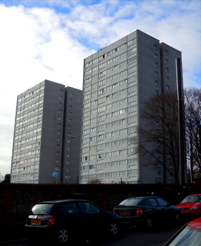 Nettleton Court and Dudeney Lodge from Upper Hollingdean Road, Hollingdean, Brighton (January 2015) (1)