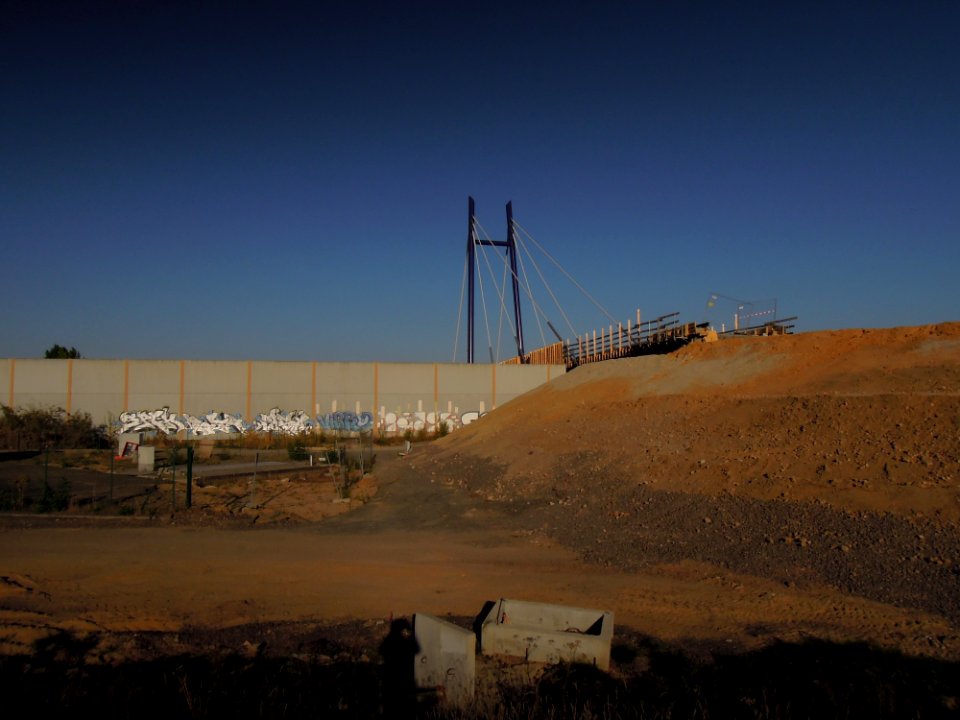 Neuseenbrücke über die B 2 zwischen Gaschwitz und Störmthal (Blick nach Ost) 2016