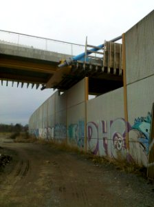 Neuseenbrücke über die B 2 zwischen Gaschwitz und Störmthal (Schnitt Lärmschutzwand) 2017