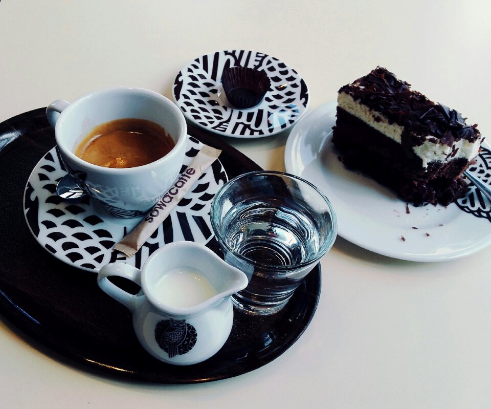 The cake plate dessert