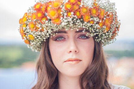 Flowers lady model