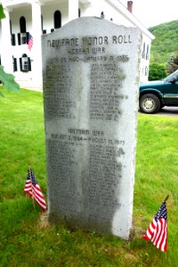 Newfane Honor Roll, Korean War and Vietnam War - Newfane, Vermont - DSC08437