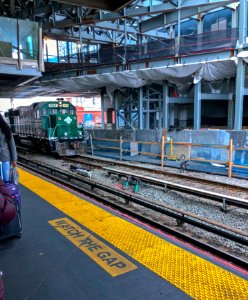 New York and Atlantic Train Coming Into Jamaica LIRR station photo