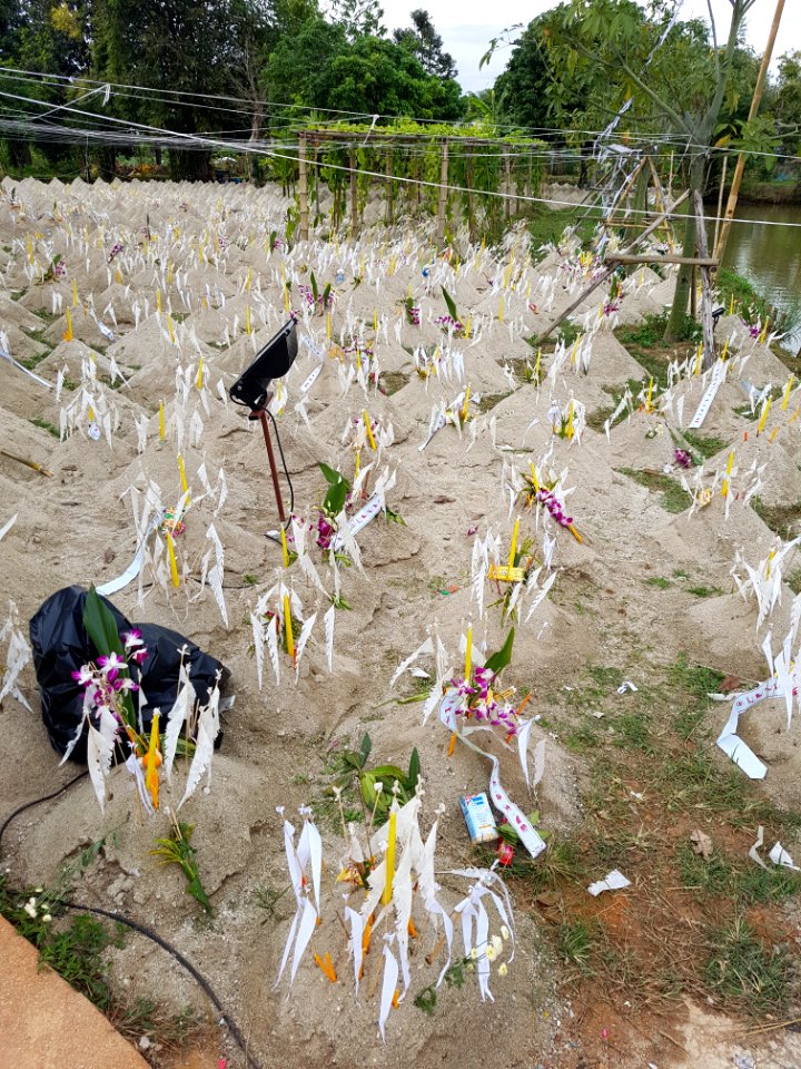New year sand piles - Wat Hiranyawat - Chiang Rai - 2017-01-02 - 003