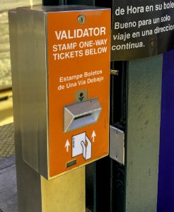 Newark Light Rail Ticket Validator photo