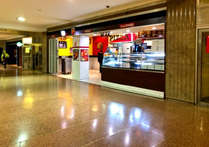 Newark Penn Station Hallway and Restaurants during COVID pandemic