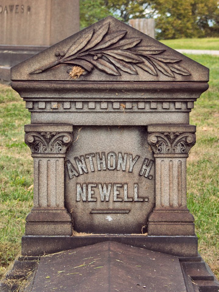 Newell (Anthony H.), Homewood Cemetery, 2015-09-22, 02