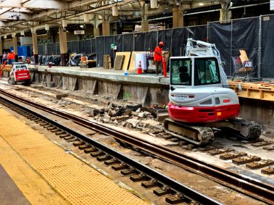 Newark Penn Station Track 1 Construction photo