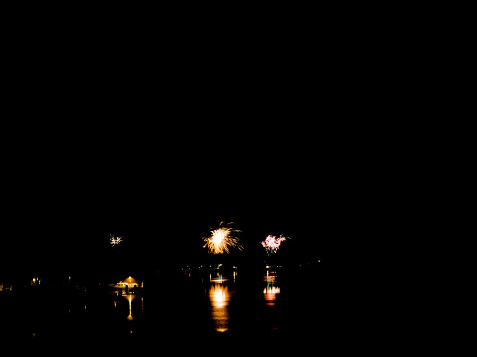 New Year celebration in Berlin-Spandau around Havel 29