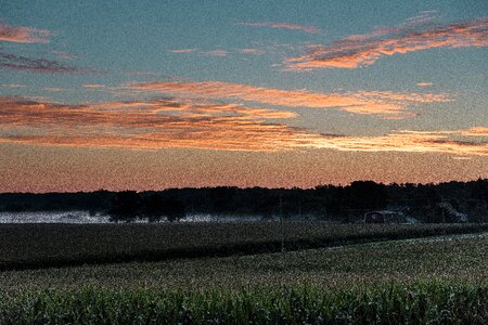 Farm field scenic landscape photo