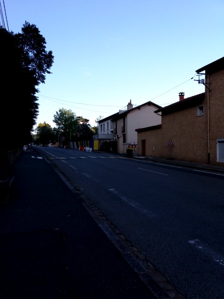 Neuville-sur-Saône - Avenue Auguste Wissel, vers le nord, depuis la rue François Vergnais