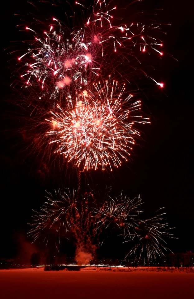 New Years Eve fireworks Oulu 20171231