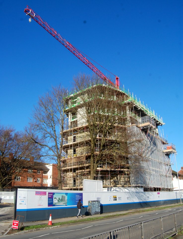 New Flats at Selsfield Drive, Moulsecoomb (February 2020, under construction) (5)