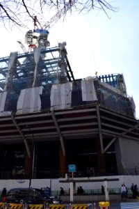 New building construction above Toranomon station