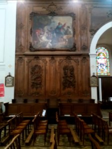 Neuville-sur-Saône - Église Notre-Dame-de-l'Assomption - Boiseries et tableau côté nord
